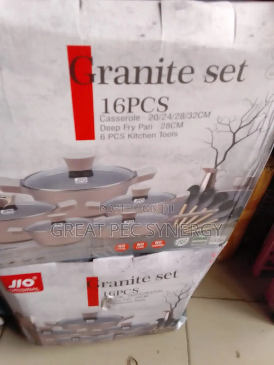 16 Pieces Granite Set (Non Stick Cookware)