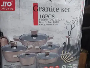 16 Pieces Granite Set (Non Stick Cookware)