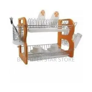 22" Stainless Steel Dish Drainer With Cup Cutlery Holder