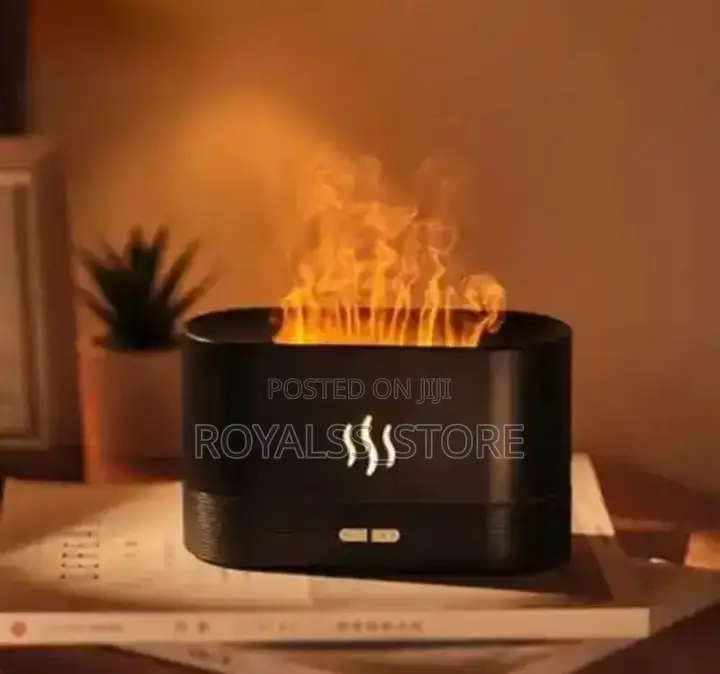 Portable Flame Aroma Diffuser Humidifier With 7 Color Changing Light