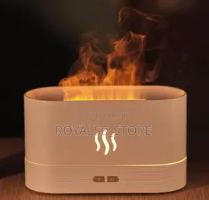 Portable Flame Aroma Diffuser Humidifier With 7 Color Changing Light