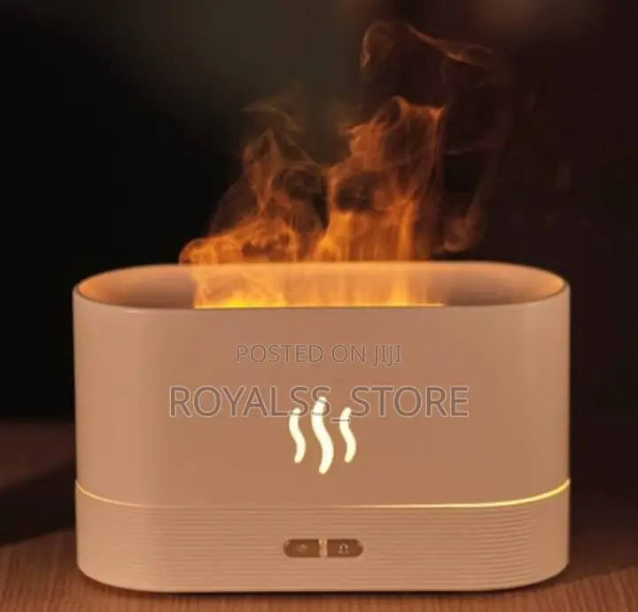 Portable Flame Aroma Diffuser Humidifier With 7 Color Changing Light