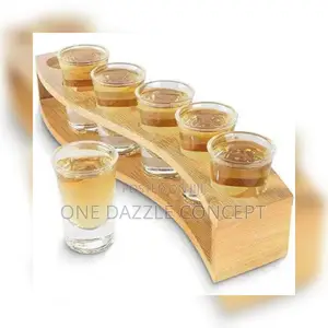Bamboo Shot Glass Display Stand