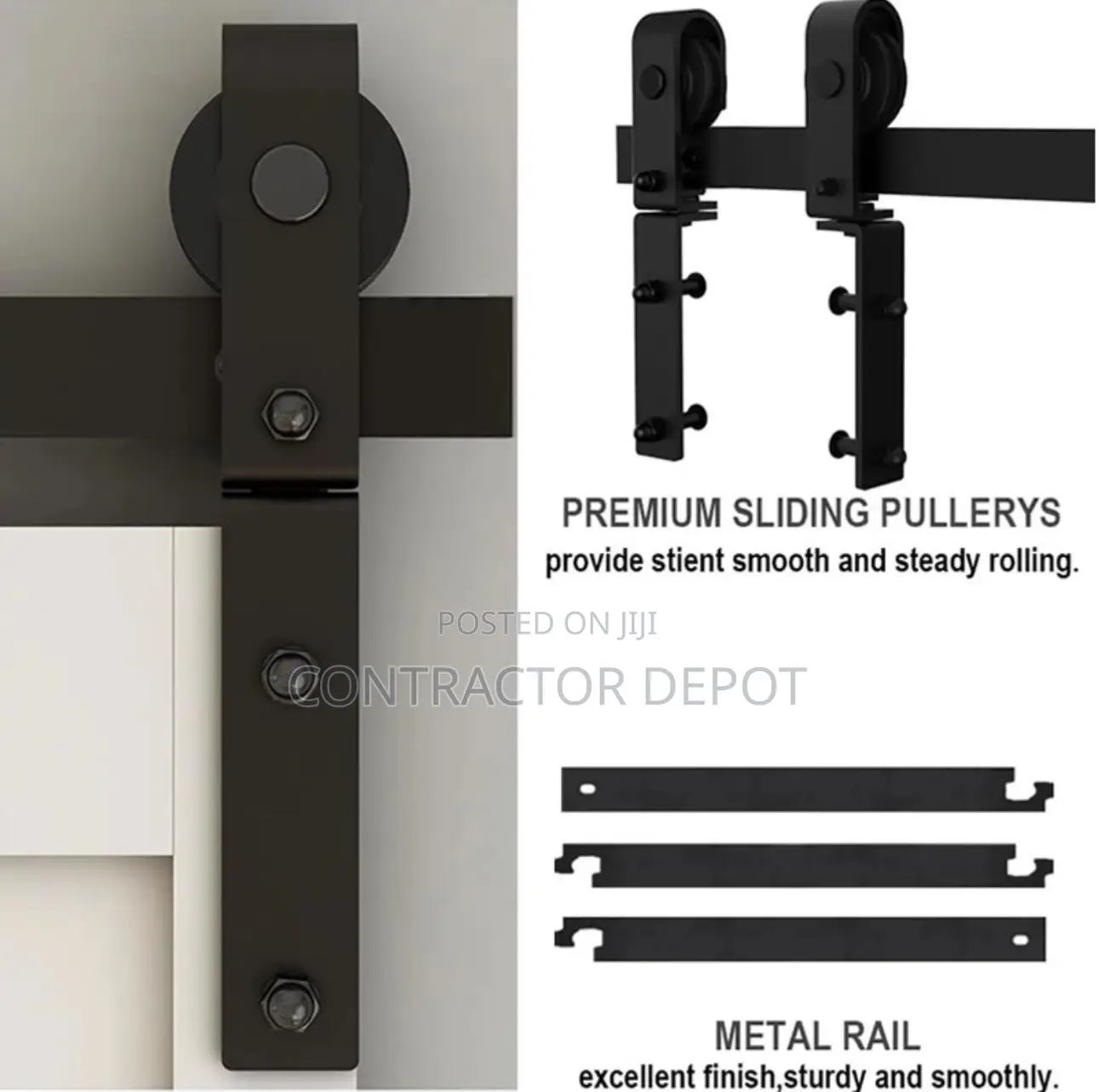 Folding Sliding Barn Door Kit Heavy Duty Roller Track