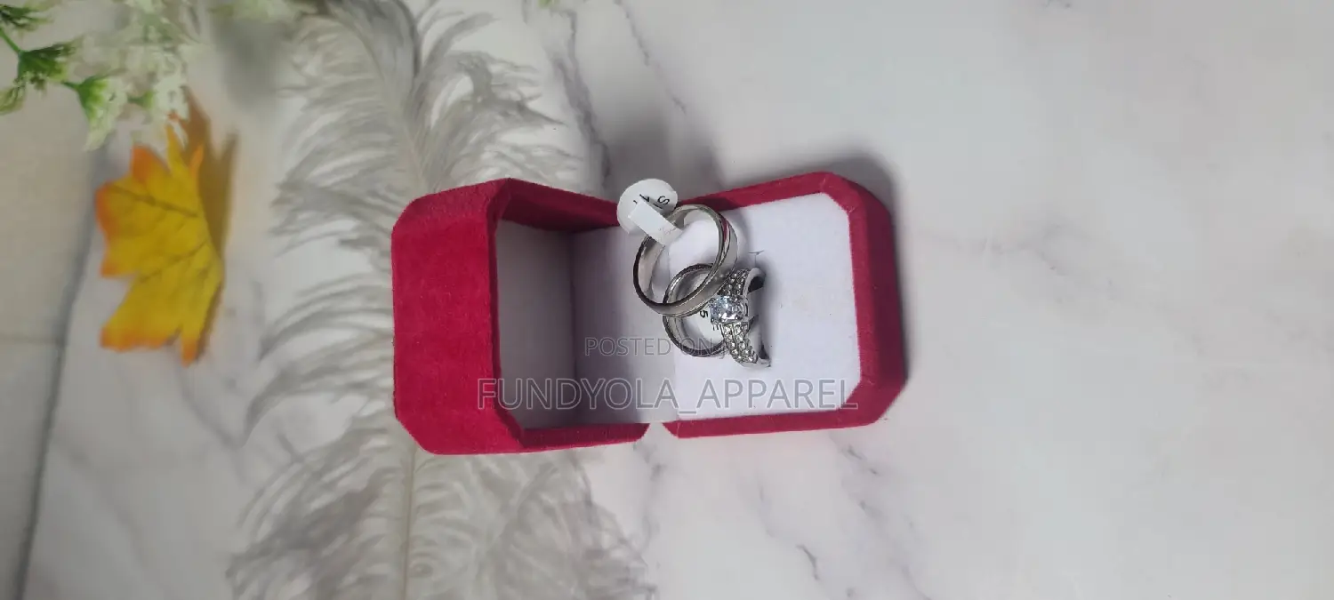 Double Rim Titanium Wedding Set