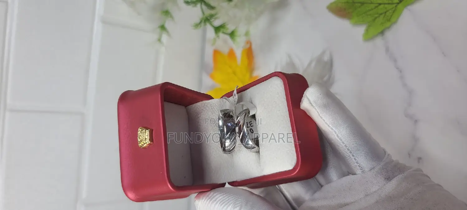 Thick Titanium Silver Couple Ring