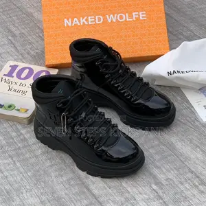High Quality Naked Wolfe Wet Gloss Black Luxury Sneakers