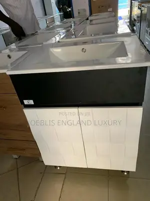 60cm Black and White PVC Cabinet
