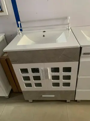 Draft Design Cabinet Basin Ash and White Color