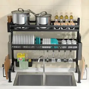Double Tier Over the Sink Iron Plate Rack