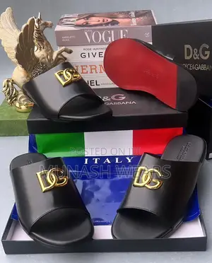 Luxury Original Leather D G Slipers
