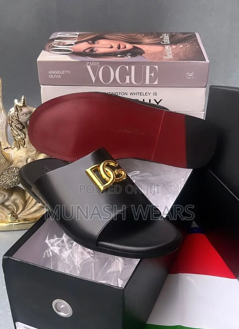 Luxury Original Leather D G Slipers
