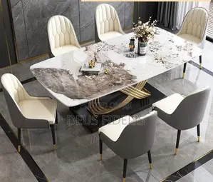 Luxury Marble Dining Table and 6 Chairs