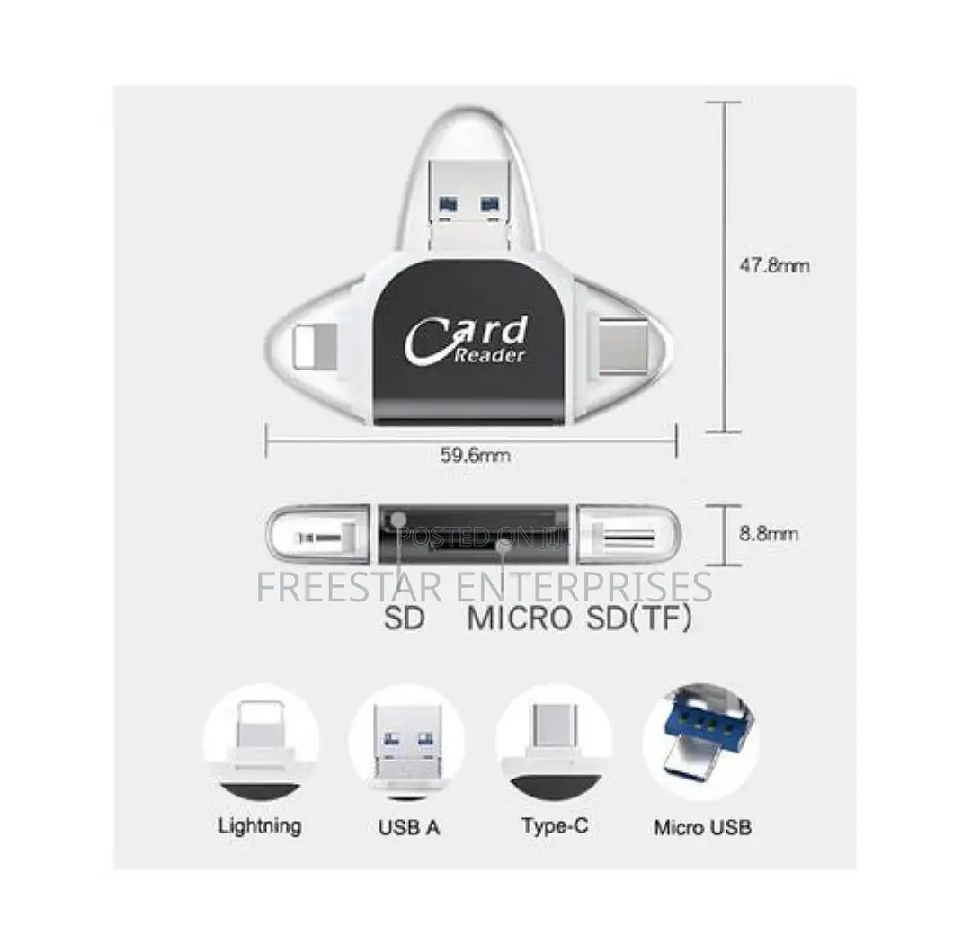 Earldom 6 In 1 OTG Card Reader iPhone iPad/Android.