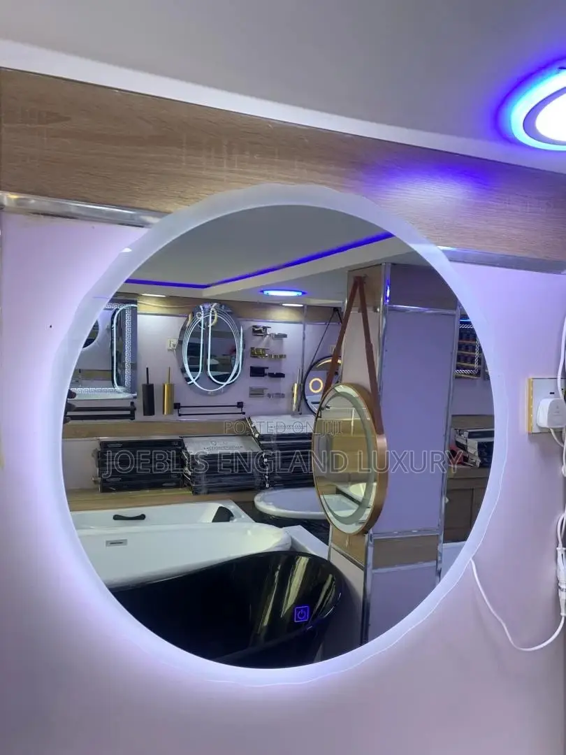 Flower Round Led Mirror