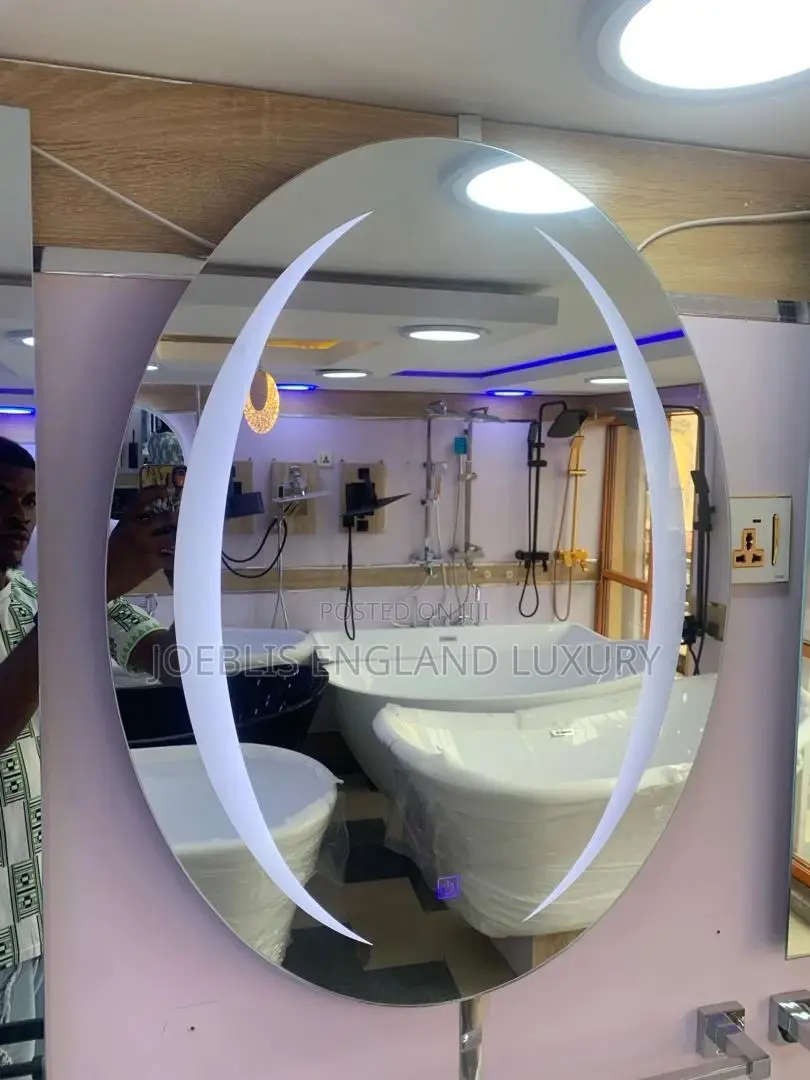 Oval Mirror With Inner Led Light