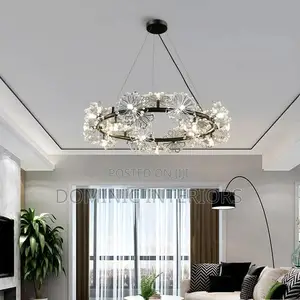 Crystal Chandelier Petal-Shaped Light