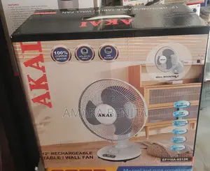 Akai Table /Wall Rechargeable Fan