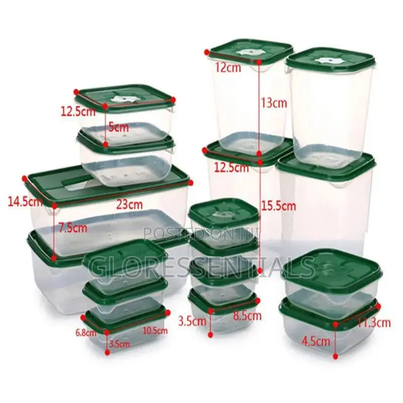 17pcs Kitchen Fridge Storage Bowls