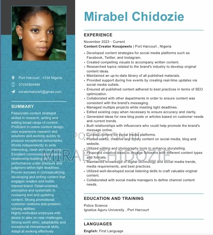 An Application Letter