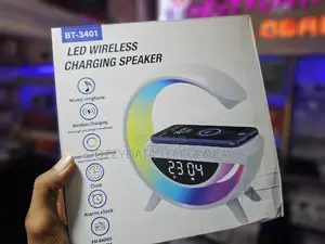 Bt 3401 Bluetooth LED Wireless Charging Speaker With Alarm