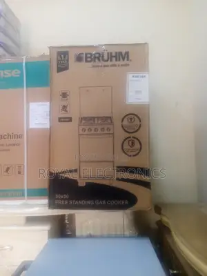 Classic Bruhm 50*50 4 Burner Gas Cooker | Black