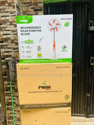 Iwin Rechargeable Solar Fan Ac/Dc