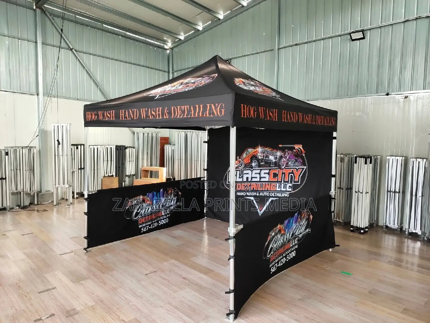 Fully Branded Collapsible Gazebo Production