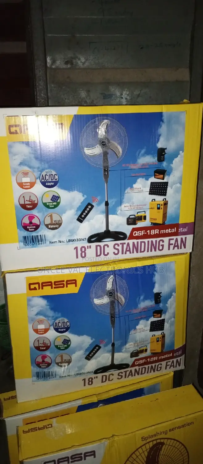 Qasa 18" Ac/Dc Standing Fan