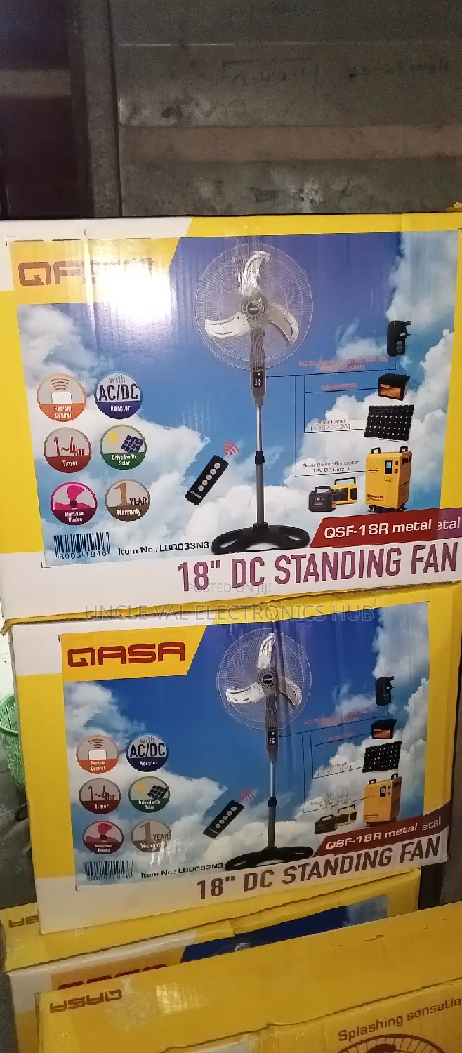 Qasa 18" Ac/Dc Standing Fan