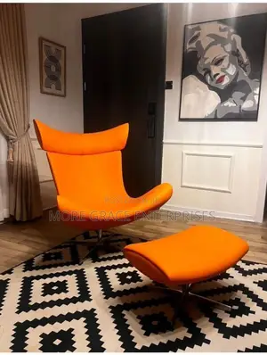 Lounge Chair With Footrest for Relaxation.