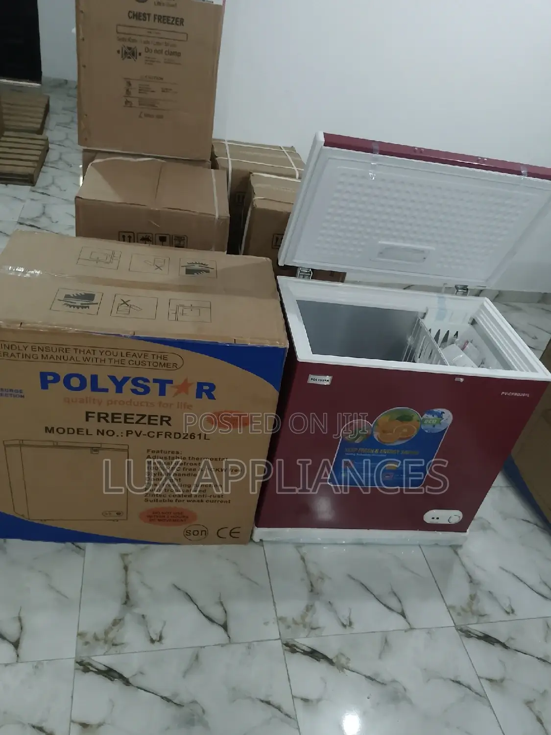 New Polystar Chest Freezer 261 Liters
