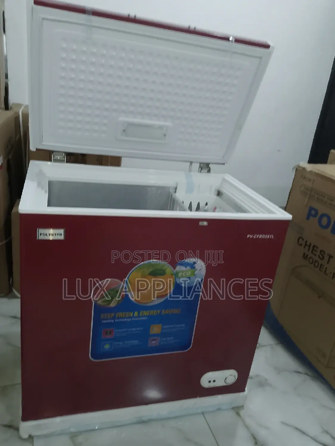 Efficient and Powerful Polystar Chest Freezer 261 L