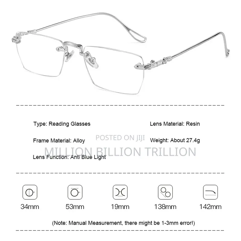 Premium Anti Blue Ray Diamond Cut Reading Glasses
