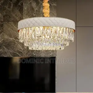 Luxury Leather Crystal Chandelier