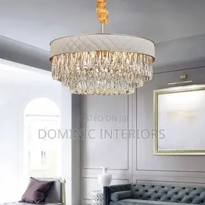 Luxury Leather Crystal Chandelier