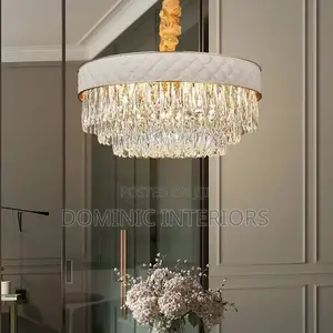 Luxury Leather Crystal Chandelier