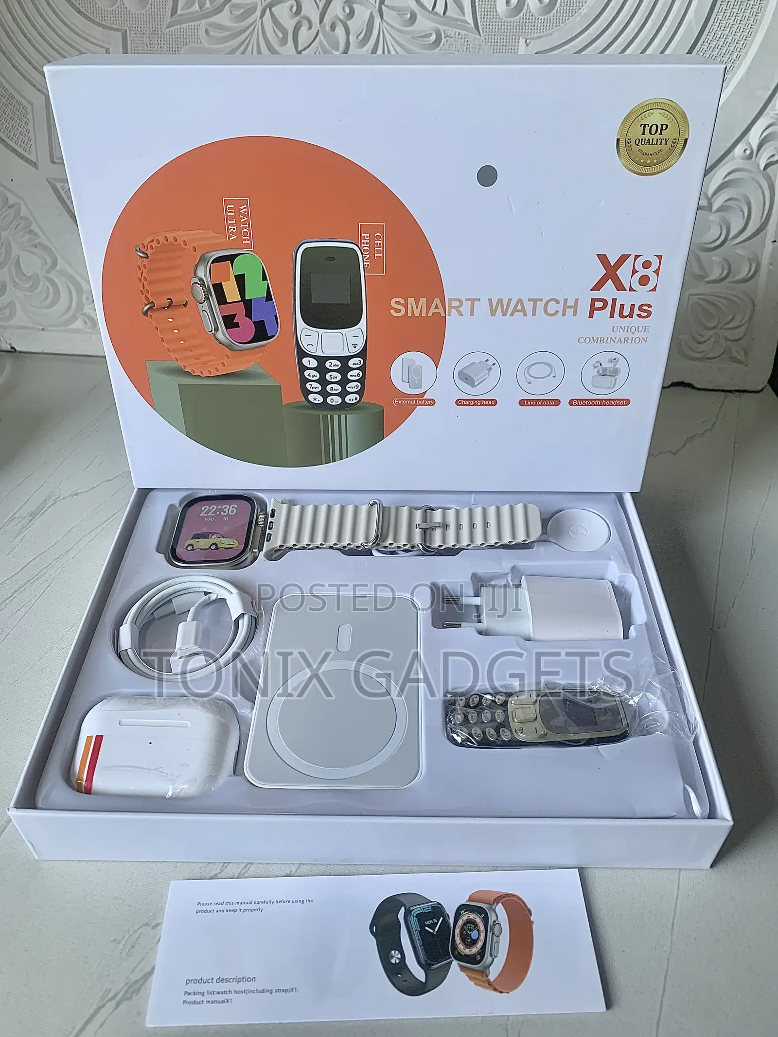 X8 Plus Unique Combination Smart Watch for iPhone/Android
