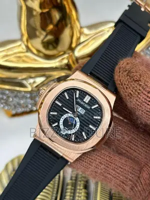 Original PATEK PHILIPPE Black Rubber Strap Available'n Store