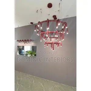 Red U-Shaped Chandelier