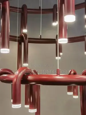 Red U-Shaped Chandelier