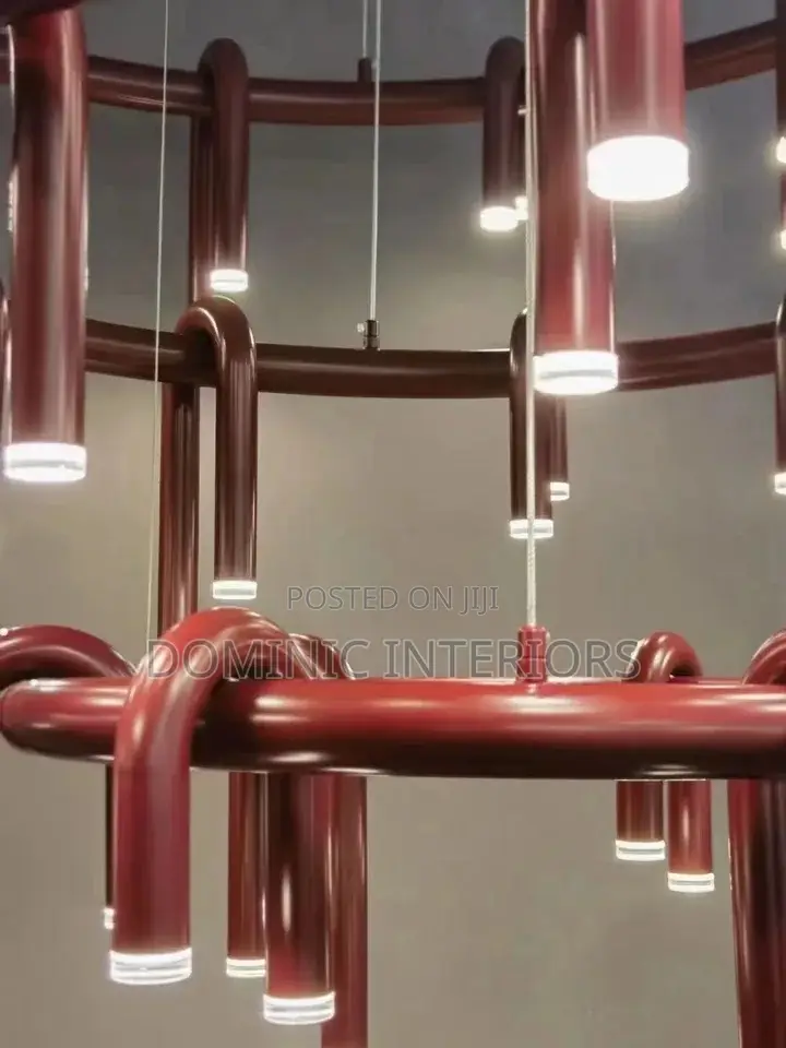 Red U-Shaped Chandelier