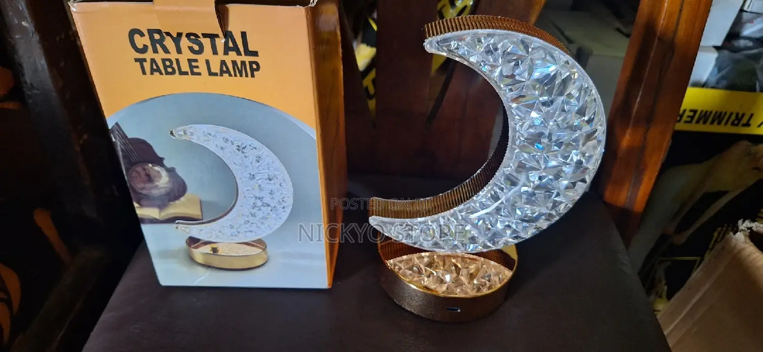 Luxury Crystal Moon Star Led Table Lamp (Premium Decorative Light)