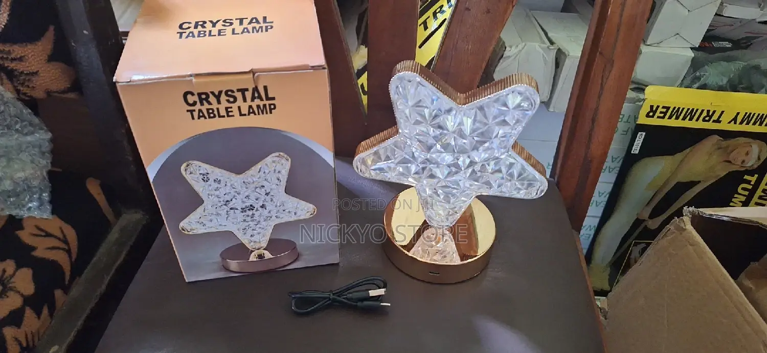 Luxury Crystal Moon Star Led Table Lamp (Premium Decorative Light)