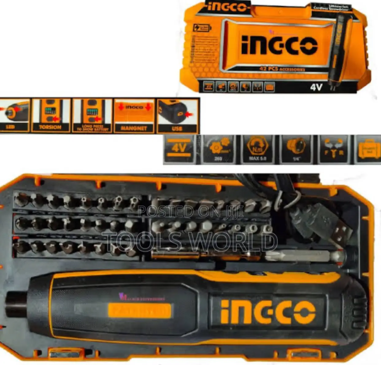 Ingco Cordless Screwdriver 4V