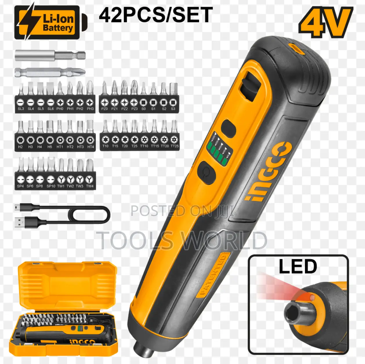 Ingco Cordless Screwdriver 4V