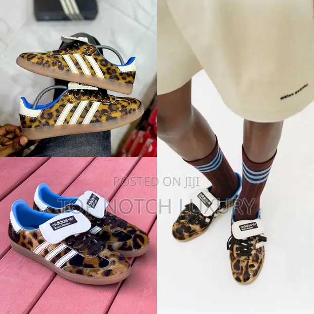 adidas gazelle silver green womens adidas Samba Pony Wales Bonner Leopard – amzunit main image 0
