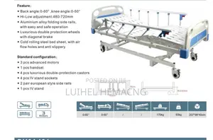 Three Function Electric ICU Bed With Side Rails