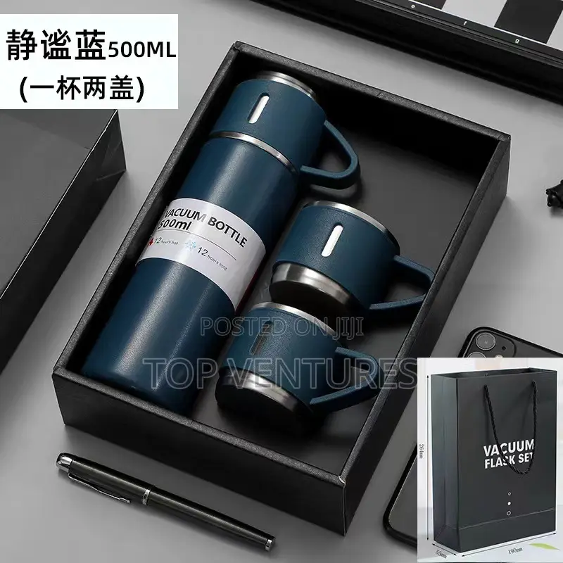 Vacuum Flask With 2 Cups Set - 500ml