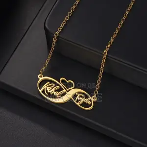 Customised Nameplate Jewellery Necklace With Pearls